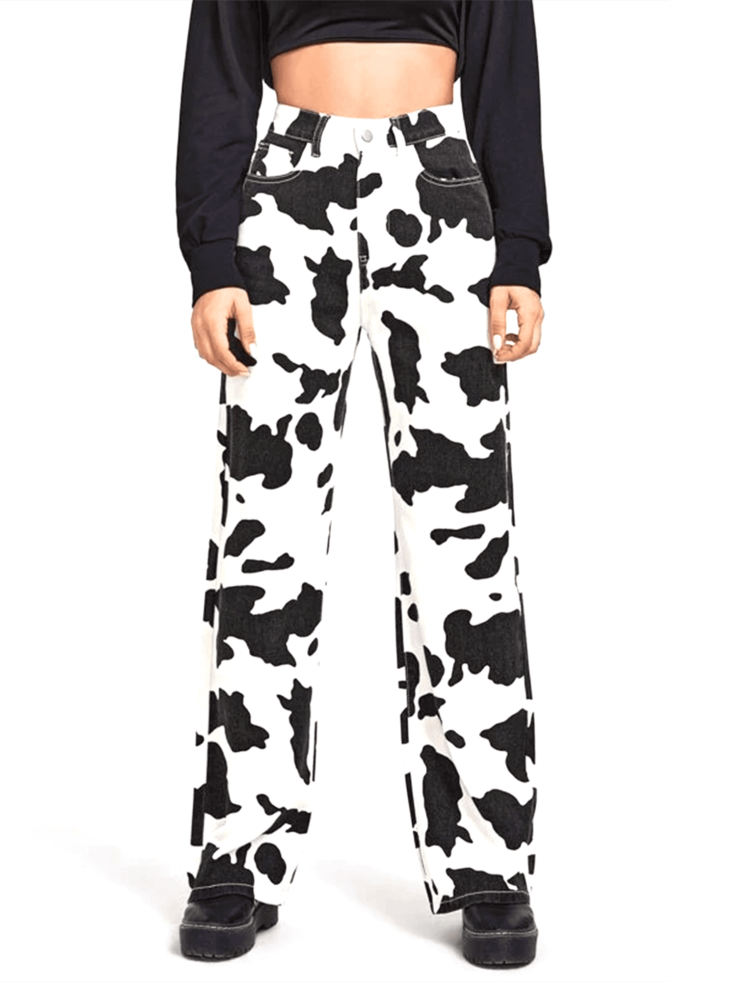 Cozy Cow Print Pants